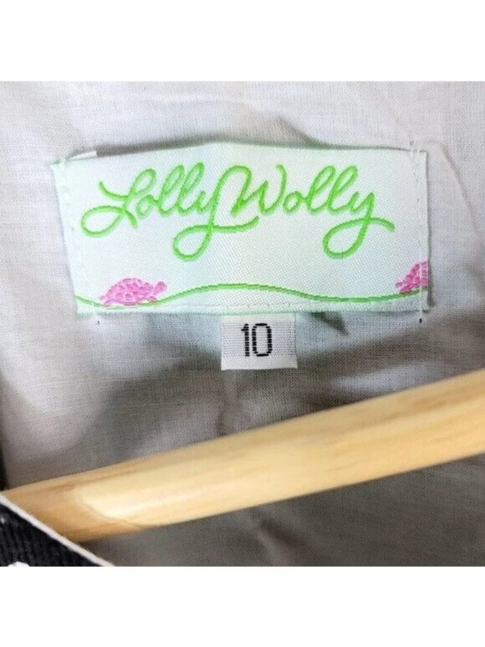 Lolly Wolly Doodle Dots Dress Black White Size 10 Ruffle Sleeveless Cotton NEW
